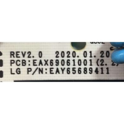 KIT DE TARJETAS PARA TV LG / MAIN EBT66642903 / EAX69532304(1.0) / 66642903 / 1CEBT000-00VL / FUENTE EAY65689411 / EAX69061001(2.2) / 65689411 / T-CON 6871L-6309A / 6870C-0852B / 6309A / PANEL AC650AQL CPA1_RS / MODELO OLED65C1PUB.DUSQLJR - Imagen 5